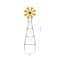 Glitzhome® 3.5ft Yellow Metal Wind Spinner Yard Stake